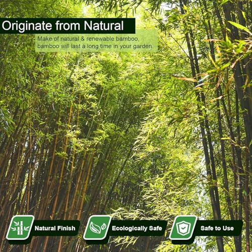 1 2" D 4 Feet Bamboo Stakes 50 Pack (50 Count)