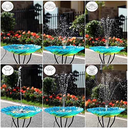 3.5W Solar Fountain Pump for Bird Bath Separated Design & 8 Nozzles (3.5W / Black)