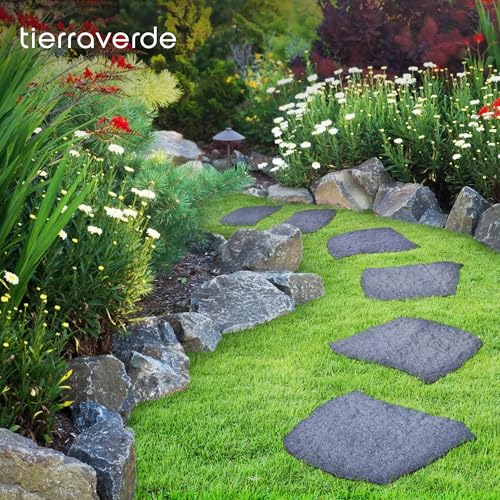 TierraVerde Rubber Stepping Stones (Natural Rock Look)