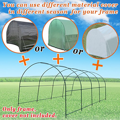 Greenhouse Replacement Frame for 16' X 7' X 7' Larger Hot Garden House (16' X 7' X 7' / Frame)