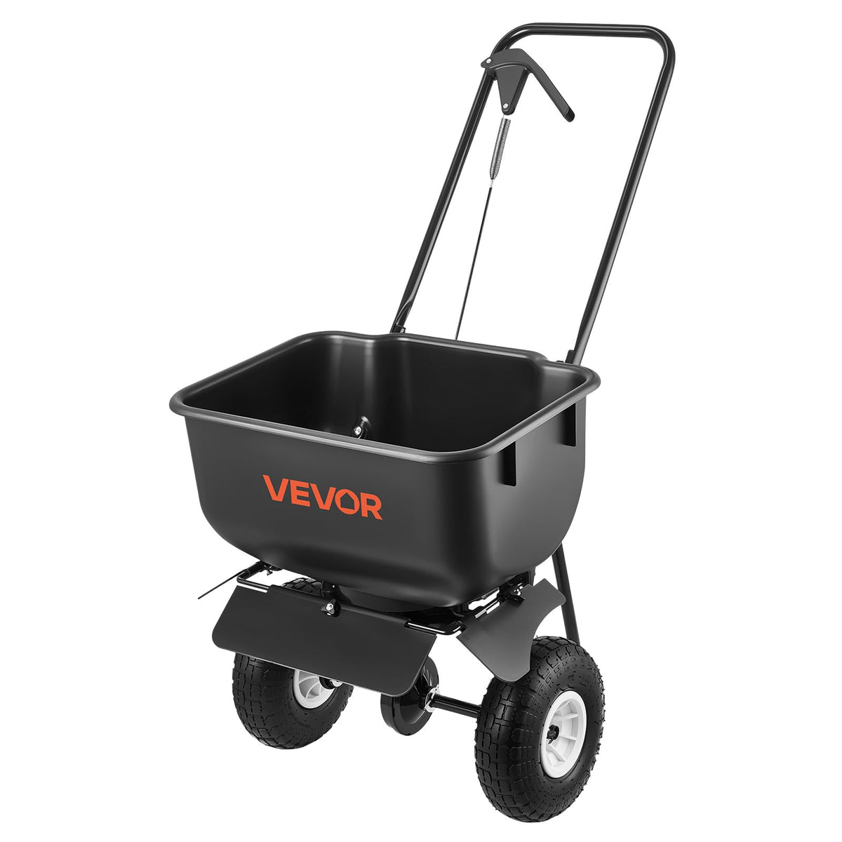 Push Lawn Spreader 80 lbs Capacity Walk (80LB / Black)