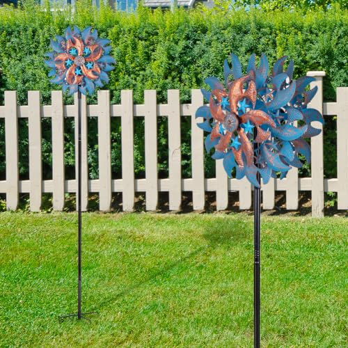 Wind Spinner Outdoor (13‘’Blue Copper with Star)
