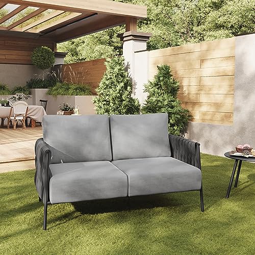 Life Chatter Loveseat (Earth Black & Misty Grey / Loveseat)