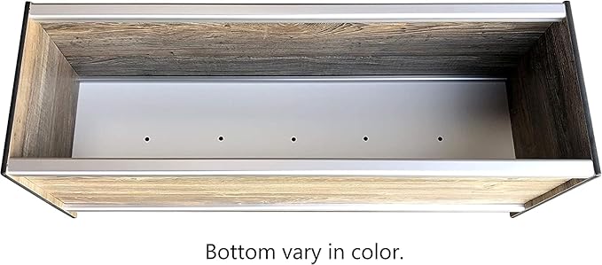 Foreman Raised Garden Bed (36"x12"x14") Weather Resistant Outdoor Planter Box with Drainage for Vegetable Bed Gardening and Flower Bed Gardening - Amaretto Wood Grain Pattern