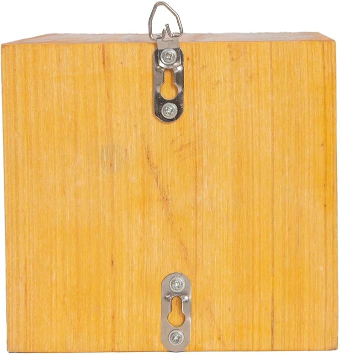 Mason Bee House - Wax Coated Bee Hotel for the Garden, Natural Handmade Wooden Insect Hotel, Mason Bee Home for Outdoors, Attracts Peaceful Bee Pollinators to Your Garden
