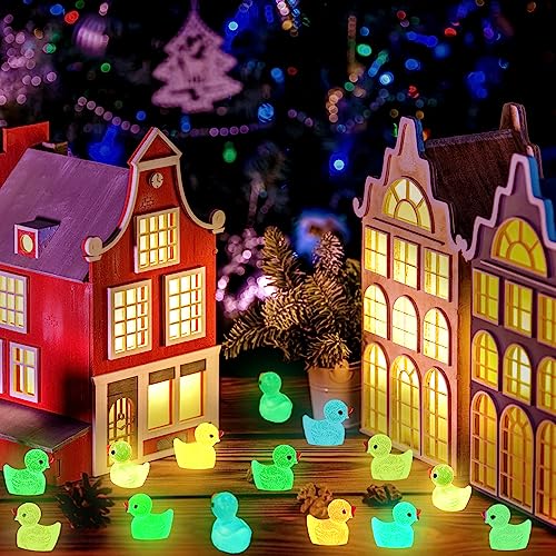 200pcs Luminous Mini Resin Ducks 20 Colors (200Pcs-Luminous Ducks)