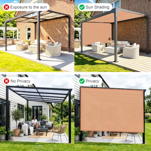 Shade Cloth 12x13 FT Sun Shade (12' x 13' custom size / Peach Fuzz)