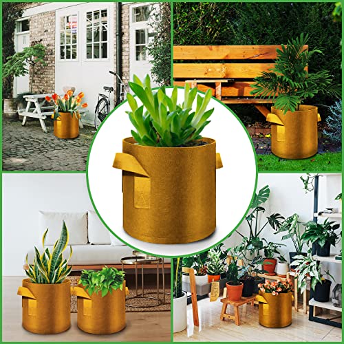12 Pack 15 Gallon Plant Grow Bags (15 Gallon / Brown)