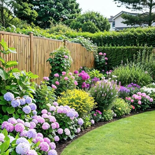 Natural Rolled Bamboo Privacy Fence (Natural / 4ft*8ft)