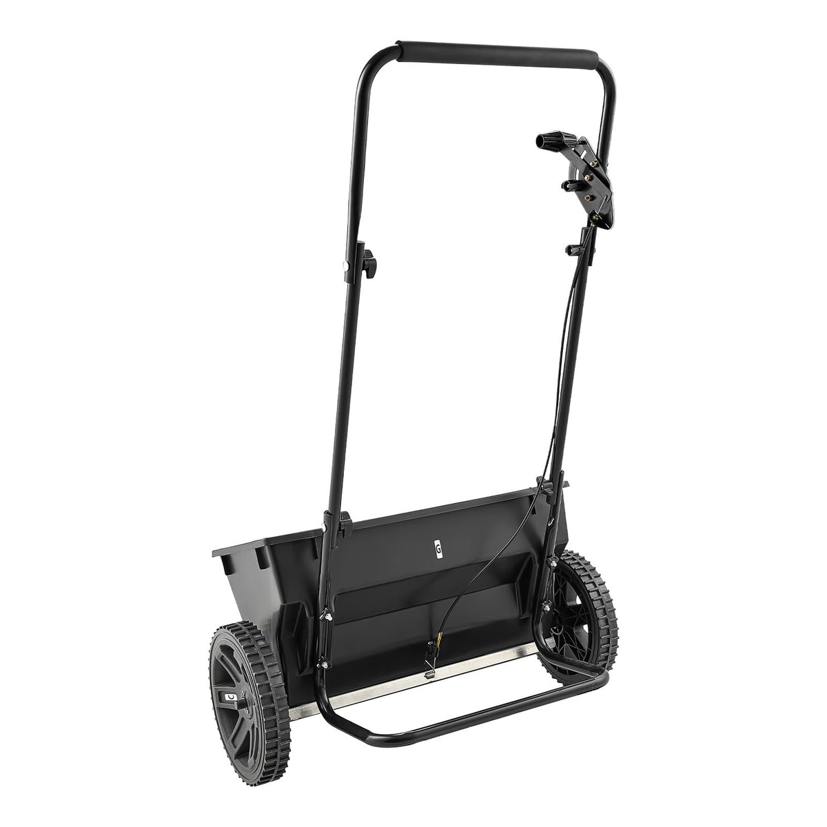 Broadcast Spreader 50 lbs Capacity Drop Spreader with Hopper Grate (50LB / Black)