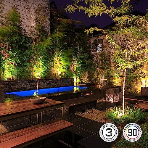 6 Pack Dia.4 Inch 3000K Well Lights Shielded Top Rock Color (Rock Color)