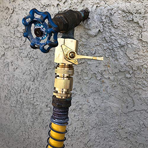 Garden Hose Quick Connector Water Hose Quick Connect ¾ inch GHT Brass Easy Connect Fitting Quick Connect Hose Fittings Garden Hose Fitting Water Hose Connectors (3 Count)