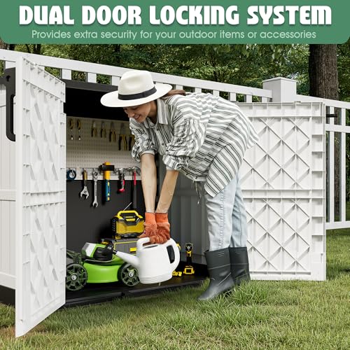 36 Cu Ft Outdoor Storage Cabinet (Black-Ashen / 30.1"×52.1"×44.3")