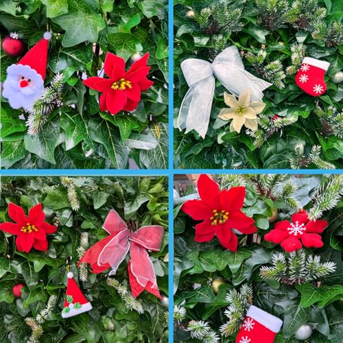 Expandable Fence Privacy Screen for Balcony Patio Outdoor (Christmas-Ivy)