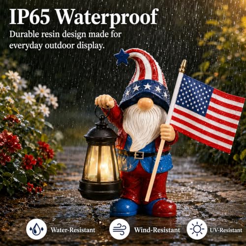 Solar Patriotic Gnome Statue (Patriotic Gnome)