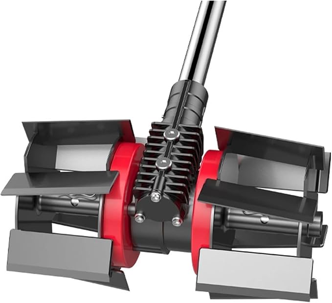 Professional Garden Cultivator Kit - Fits Standard Trimmers - Soil Loosening, Trenching & Weeding Wheels Included - Durable Construction(Furrowing Wheel typ)