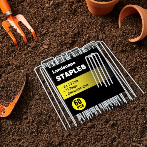 60 Pack Landscape Staples 6 Inch (6 Inch)