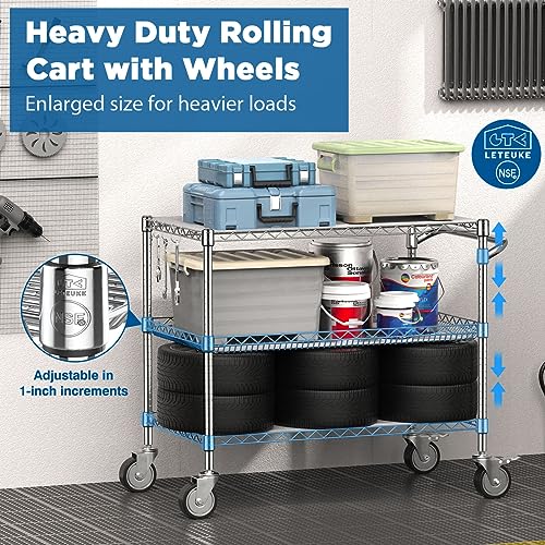 Commercial Rolling Utility Cart (3 Tier / 3-chrome)