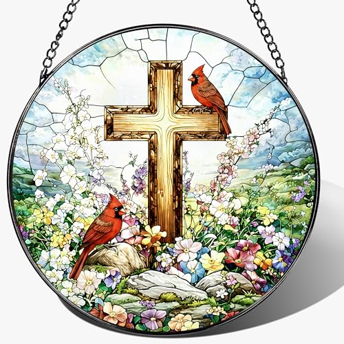Stained Glass Window Hanging (Cross)