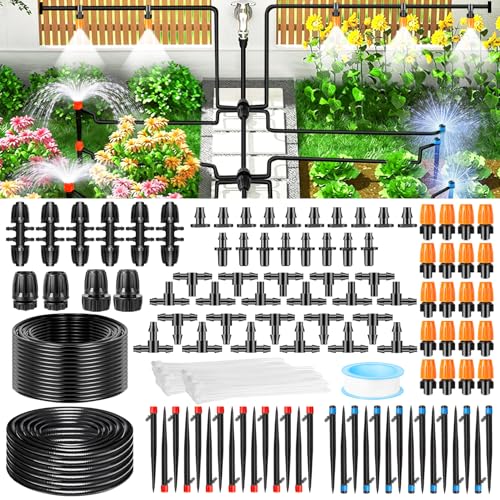 260FT Drip Irrigation System Kit (260 FT (40FT Main tube + 220FT Distribution tube))