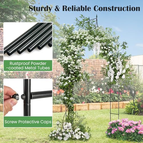 Metal Garden Arch Trellis (49"W x 113"H)
