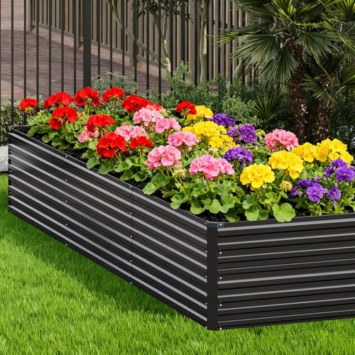 12x4x2ft Galvanized Raised Garden Bed