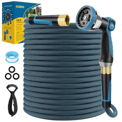Non Expandable Garden Hose 100 FT (Blue / 100ft)