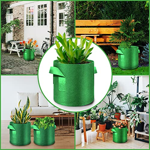 12 Pack 20 Gallon Plant Grow Bags (20 Gallon / Green)