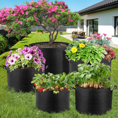 5 Pack 30 Gallon Grow Bags (5 Count)