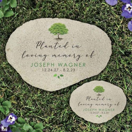 Planted in Loving Memory Personalized Memorial Garden Stone (Planted in Loving Memory / Small)