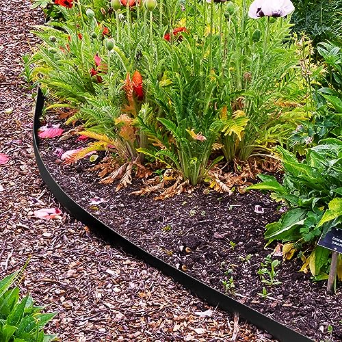 Garden 6 Pack 4.5" H. Galvanized Steel Landscape Edging w (6-Pack 4.5"x40" / Black)