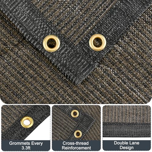90% Sun Shade Cloth (Brown 90% Shading Rate / 6ftx8ft)