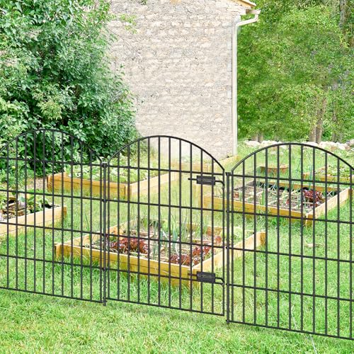 Metal Garden Fence with Gate 36 in x 11.7 ft