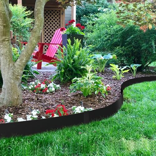 20ft. 40" L × 6" H Metal Landscape Edging (Black / 6 Inch)