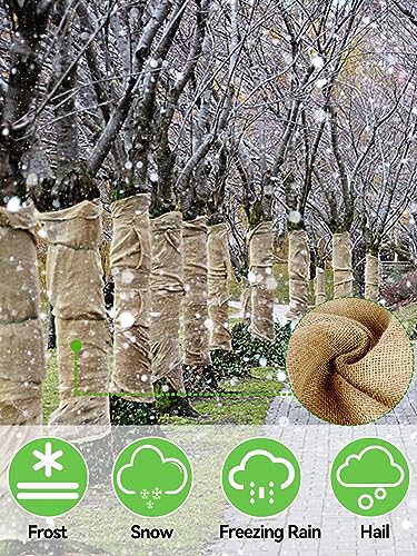 30ftx40in Natural Burlap Plant Covers Freeze Protection
