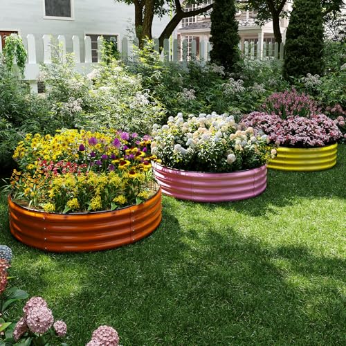 Galvanized Metal Planter Raised Garden Bed Kit for Gardening Outdoor (Silver / 4x2x1FT（2pcs）)