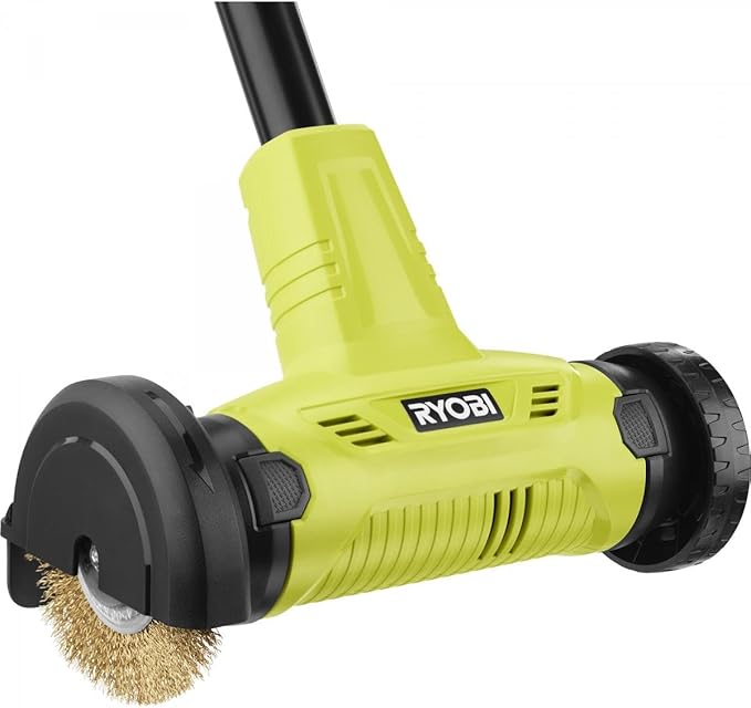 RYOBI ONE+ 18V Patio Cleaner with Wire Brush Edger Weed Remover (Tool Only)