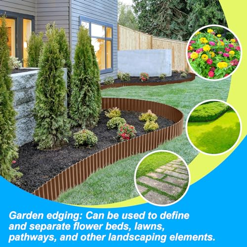 Corrugated Metal Garden Edging 6" x 100Ft (Coffee)