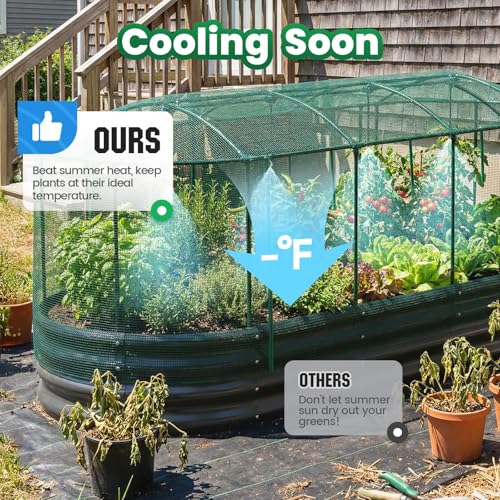 Raised Garden Bed Kit with Self Watering System & Netting 8x3x1Ft
