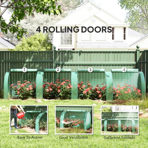 13' x 3' x 2.5' Mini Greenhouse Portable Tunnel Green House Green (13' x 3' x 2.5' / Green)