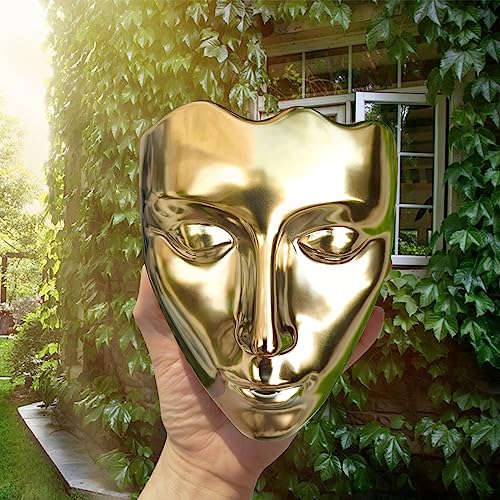 Face Vase Ceramic Female Form Vase (Gold)