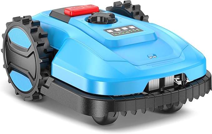 Robotic Lawn Mower 1/2 Acre/21,000 Sq.Ft, Automatic Lawnmower for Lawn 47% Slope, Cut Height 0.8"-2.4", APP Control, 100 Mins Runtime