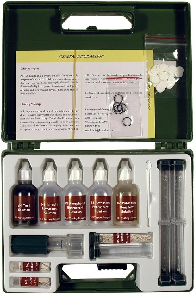 Rapitest Premium Soil Test Kit Lawn Flower Plant Test Garden Tester Ph Npk (80 Test Kit 1663)
