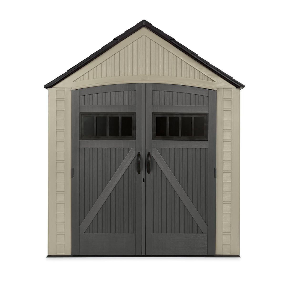 Resin Outdoor Storage Shed (7'x7' / Light Brown)