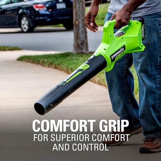 Greenworks STBL24B210 String Trimmer, 12" Blower (2.0Ah) Gen 2, Green