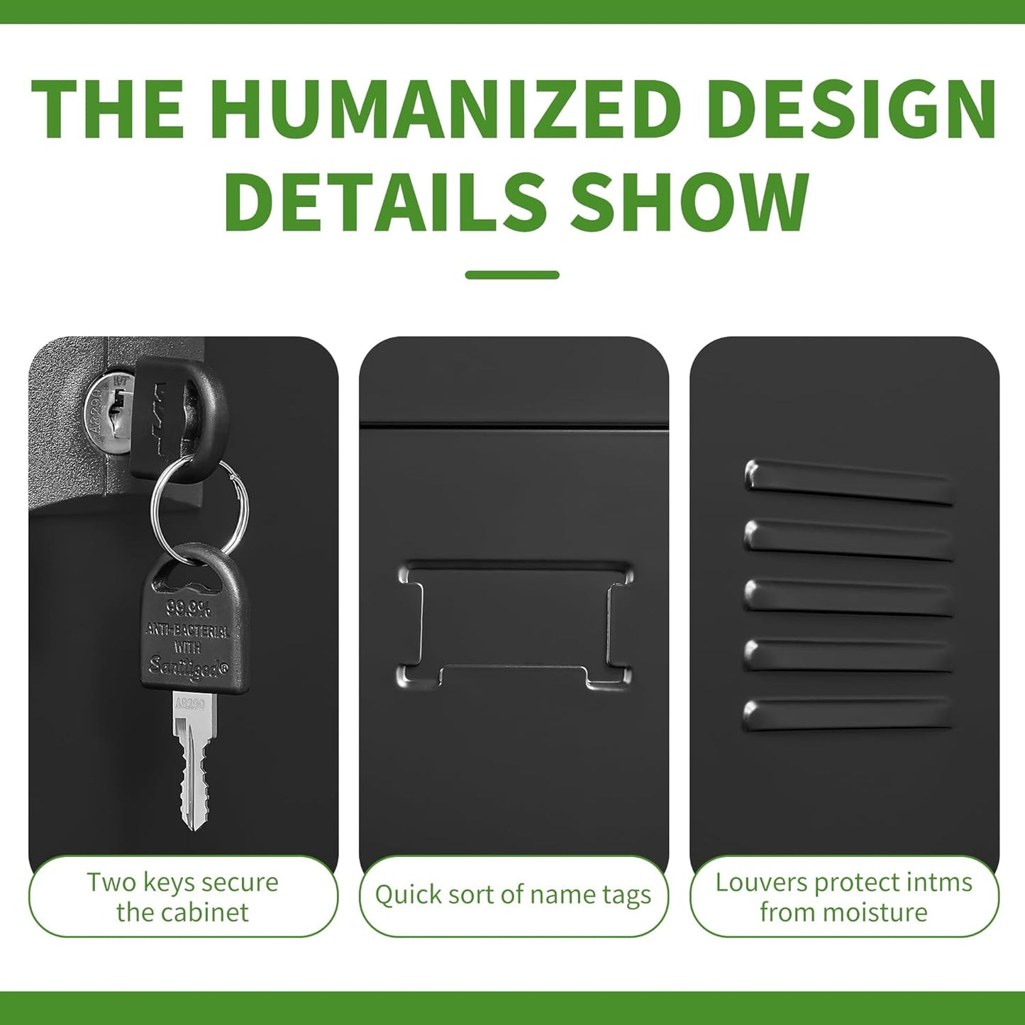 9 Doors Metal Lockers for Employees, Steel Storage Locker with Lock and Card Slot, Employee Lockers for Home, Office, School, Gym, Require Assembly(Black)