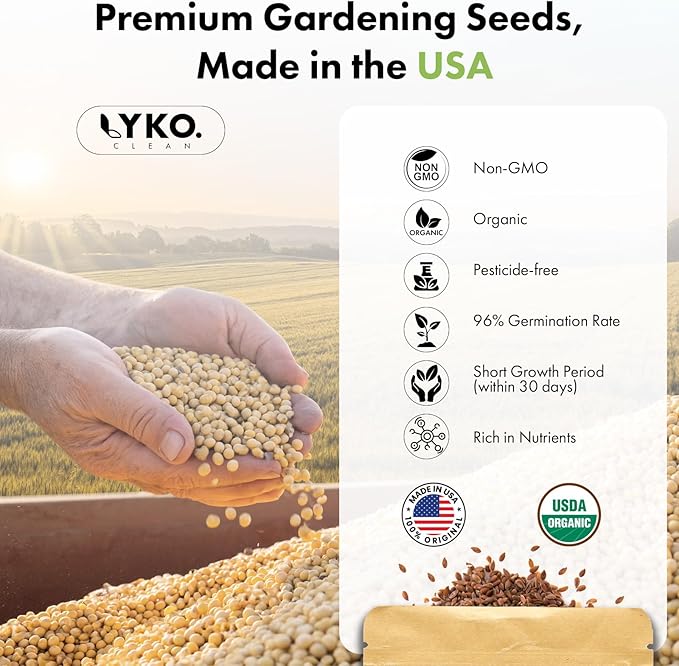 LYKOCLEAN Salad Buttercrunch Lettuce Seeds for AeroGarden, iDOO, Ahopegarden Hydroponics Growing System, 18-pods, 350+ Seeds (Include Spinach, American Fast Lettuce,Paris Island Lettuce, Cauliflower)