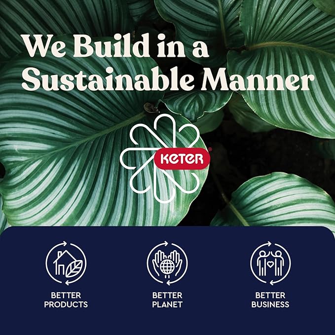 Keter Everwood 120 Gallon Resin Signature Collection Large Outdoor Storage Box for Patio Furniture, Outdoor Cushions, Garden Tools and Pool Gear, Walnut