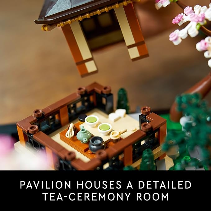 LEGO Icons Tranquil Garden Building Set - Detailed Japanese Zen Garden DIY Kit for Adults, Ages 18+ - Gift for Birthday - Building Block Set for Home Decor - 10315