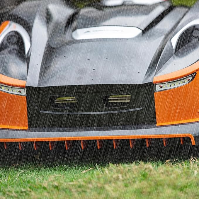 Yard Force Revola X4E Robotic Lawn Mower – App Control, Rain Sensor, Ultrasonic Obstacle Detection, 28V Lithium Battery, ½ Acre Coverage, Adjustable Cutting Height, Quiet Operation